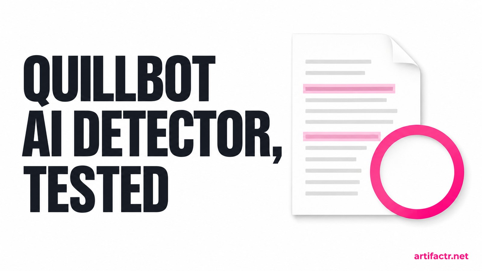 A document with two sentences highlighted and an empty scoring gauge, representing QuillBot's free AI detector